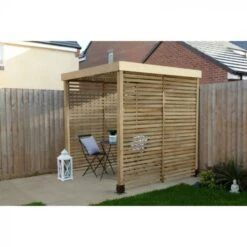 Forest Garden Modular Pergola With 3 Side Panel - Home Delivery