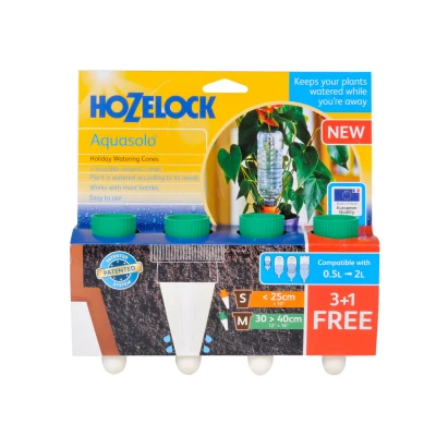 Hozelock Aquasolo Holiday Watering Cones For Medium Pots - 4 Pack 3 Hozelock Aquasolo Holiday Watering Cones For Medium Pots - 4 Pack
