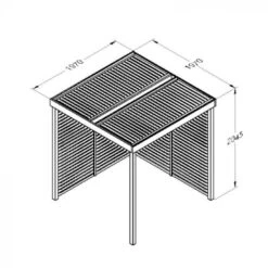 Forest Garden Modular Pergola With 2 Side Panels - Home Delivery -Decor In Garden Store 2 45