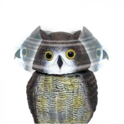 Defenders Wind-Action Owl -Decor In Garden Store 321942 wind action owl motion