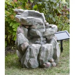 Smart Solar Rock Fall Fountain -Decor In Garden Store 322532 rock fall2