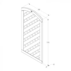 Forest Garden Europa Dome Gate 6ft (1.8m) -Decor In Garden Store 3 17