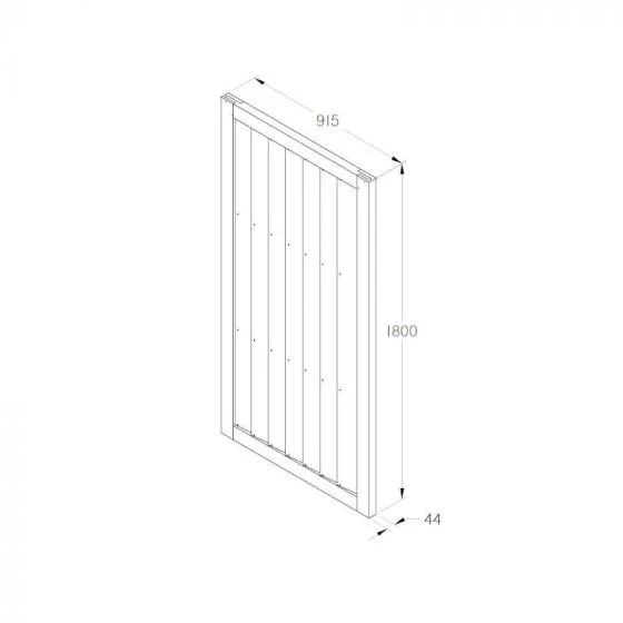 Forest Garden Pressure Treat Featherdge Gate 6ft (1.8m) - Home Delivery 5 Forest Garden Pressure Treat Featherdge Gate 6ft (1.8m) - Home Delivery - Image 3