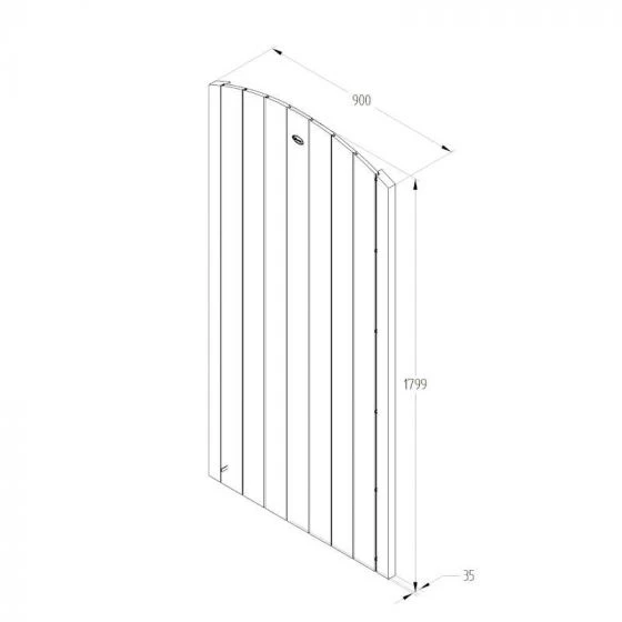 Forest Garden Heavy Duty Dome Top Tongue & Groove Gate 6ft (1.8m) - Home Delivery 5 Forest Garden Heavy Duty Dome Top Tongue & Groove Gate 6ft (1.8m) - Home Delivery - Image 3