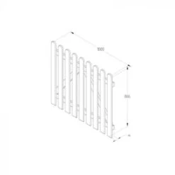 Forest Garden Heavy Duty Pale Gate 3ft (0.9m) - Home Delivery -Decor In Garden Store 3 24