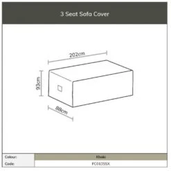 Bramblecrest Rattan 3 Seater Sofa Cover - Monterey/Chedworth -Decor In Garden Store 3 seater sofa cover sizes