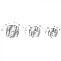 Forest Garden York Hexagonal Planters Set Of 3 -Decor In Garden Store 3 x planters hexagonal 1