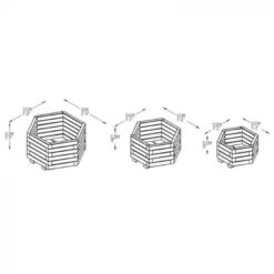 Forest Garden York Hexagonal Planter Small 7 Forest Garden York Hexagonal Planter Small -Decor In Garden Store 3 x planters hexagonal 1 1