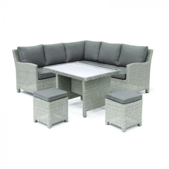 Kettler Palma Mini Casual Dining Set With Glass Table Whitewash 5 Kettler Palma Mini Casual Dining Set With Glass Table Whitewash - Image 3