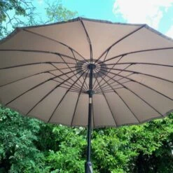 Shanghai Crank & Tilt Parasol Taupe 2.7M