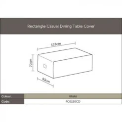 Bramblecrest Casual Dining Table 150 X 90cm Cover Khaki -Decor In Garden Store 420359 2 resize