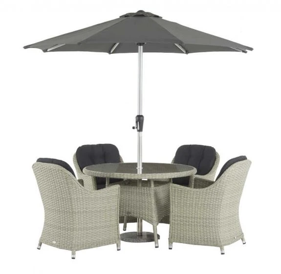 Bramblecrest Chatsworth 4 Seat Set W 120cm Table & Parasol 5 Bramblecrest Chatsworth 4 Seat Set W 120cm Table & Parasol - Image 3