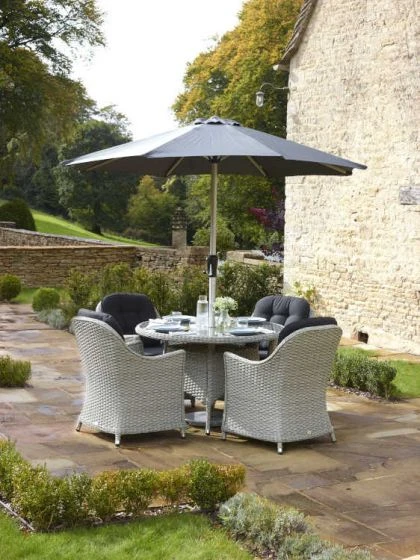 Bramblecrest Chatsworth 4 Seat Set W 120cm Table & Parasol 4 Bramblecrest Chatsworth 4 Seat Set W 120cm Table & Parasol - Image 2