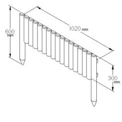 Forest Border Section 0.30 X 1m -Decor In Garden Store 502418 border section 30x100 1