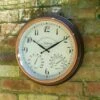 Astbury Wall Clock & Thermometer 12" -Decor In Garden Store astbury clock