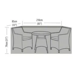 Garland 2 Seater Extra Large Bistro Set Cover Black -Decor In Garden Store bistro set cover dimensions