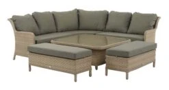 Bramblecrest Blenheim Modular Sofa Set W Square Adj Table & 2 Benches -Decor In Garden Store blenheim