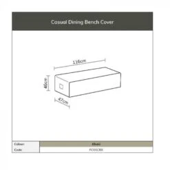 Bramblecrest Rattan Bench Cover - Chedworth/Monterey -Decor In Garden Store casual dining bench cover size