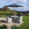 Bramblecrest Chatsworth 4 Seat Set W 120cm Table & Parasol 2 Bramblecrest Chatsworth 4 Seat Set W 120cm Table & Parasol -Decor In Garden Store chatsworth 4 seater