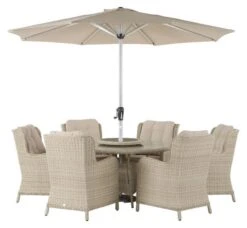 Bramblecrest Chedworth 6 Seat Set W 140Cm Round Table W Lazy Susan & Parasol 13 Bramblecrest Chedworth 6 Seat Set W 140Cm Round Table W Lazy Susan & Parasol -Decor In Garden Store chedworth 6 seater web