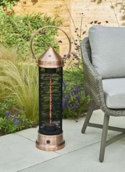 Copper Electric Heater Lantern 84cm - Kettler -Decor In Garden Store copper electric heater lantern 84cm kettler