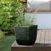 Stewart Garden Cotswold Planter 32cm Square - Marble Green -Decor In Garden Store cotswold green 1