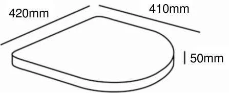 Glencrest Seatex CC 'D' Pad Cushion - Grey 3 Glencrest Seatex CC 'D' Pad Cushion - Grey