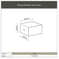 Bramblecrest Bramblecrest Cover Deluxe Recliner Set - Khaki 9 Bramblecrest Bramblecrest Cover Deluxe Recliner Set - Khaki -Decor In Garden Store deluxe recliner set cover size