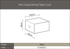 Mini Casual Dining Table Cover - Khaki 5 Mini Casual Dining Table Cover - Khaki -Decor In Garden Store fc0100cd image3
