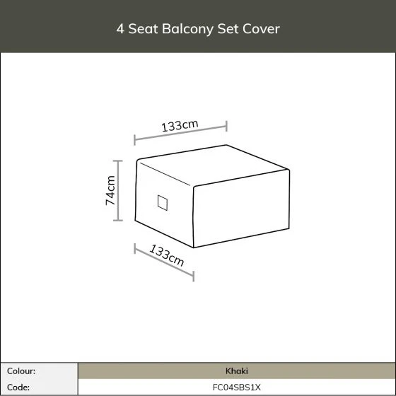 Bramblecrest Bramblecrest Cover 8 Seat Balcony Set - Khaki 5 Bramblecrest Bramblecrest Cover 8 Seat Balcony Set - Khaki - Image 3