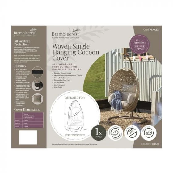 Bramblecrest Cover Single Hanging Cocoon Khaki 3 Bramblecrest Cover Single Hanging Cocoon Khaki