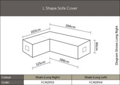 L Shape Sofa Cover - Long Right -Decor In Garden Store fcm2p03 image3
