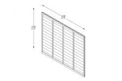Forest Pressure Treated Superlap Panel 5 X 6ft -Decor In Garden Store fence panel 6x5ft