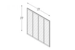 Forest Pressure Treated Superlap Panel 6 X 6ft -Decor In Garden Store fence panel 6x6ft