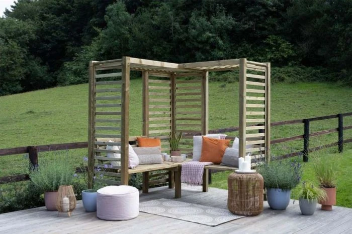 Forest Garden Firenze Corner Arbour 3 Forest Garden Firenze Corner Arbour