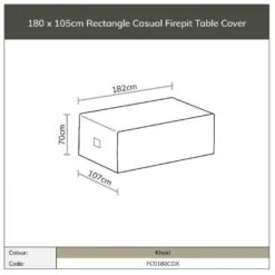 Bramblecrest Rattan Rectangle Casual Firepit Table Cover - Chedworth/Monterey 8 Bramblecrest Rattan Rectangle Casual Firepit Table Cover - Chedworth/Monterey -Decor In Garden Store firepit table cover size