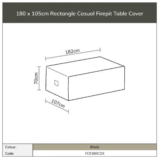 Bramblecrest Rattan Rectangle Casual Firepit Table Cover - Chedworth/Monterey 5 Bramblecrest Rattan Rectangle Casual Firepit Table Cover - Chedworth/Monterey - Image 3