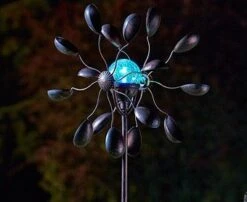 Gemini Wind Spinner Solar Globe - Smart Solar -Decor In Garden Store gemini wind spinner 3