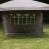 Glencrest Easy Up Gazebo 3x3m With 1 Side Curtain Grey