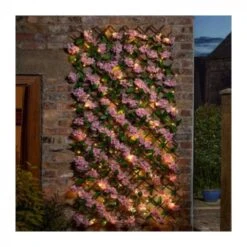 Solar In-Lit Pink Blossom Trellis 1.8x0.6M - Smart Solar