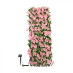 Solar In-Lit Pink Blossom Trellis 1.8x0.9M - Smart Solar -Decor In Garden Store inlit pink blossom .6 1