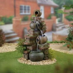 Kelkay Flowing Jugs Water Feature Including LEDs