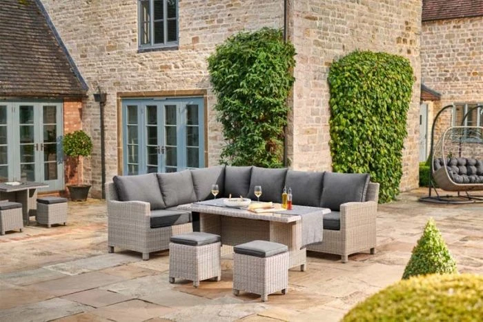 Kettler Casual Dining® Palma Corner Set Whitewash 3 Kettler Casual Dining® Palma Corner Set Whitewash