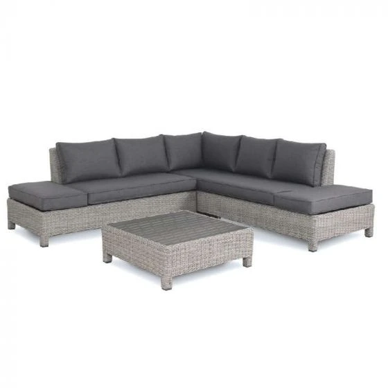 Kettler Palma Low Lounge Corner Set W Coffee Table Whitewash - Image 3