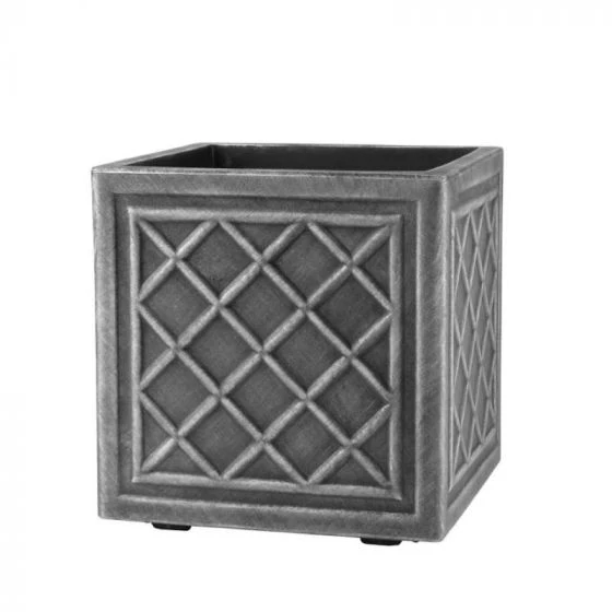 Stewart Garden 38cm Square Lead Effect Planter - Pewter 3 Stewart Garden 38cm Square Lead Effect Planter - Pewter