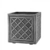 Stewart Garden 32cm Square Lead Effect Planter - Pewter -Decor In Garden Store lead effect square small 1