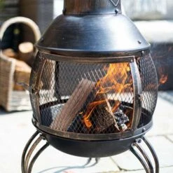 La Hacienda Leon Medium Chimenea -Decor In Garden Store leon mesh chimenea 2
