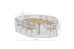 Lifestyle Gardens Cover 8 Seater 300x170x90cm Grey -Decor In Garden Store lifestylegarden 8 seat set cover scale
