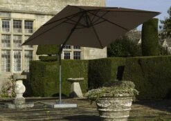 Bramblecrest Lichfield 2.7m Square Side Post Parasol Sand With 100kg Granite Base 8 Bramblecrest Lichfield 2.7m Square Side Post Parasol Sand With 100kg Granite Base -Decor In Garden Store litchfield 2.7m square sand 2