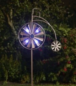 Penny Farthing Illuminated Wind Spinner -Decor In Garden Store penny farthing 1